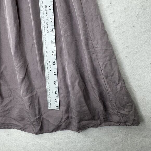Banana Republic 100% Silk Hand Smocked Lavender Dress Women’s Size 4 Fairy - Picture 7 of 12